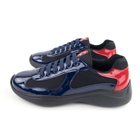 red white blue prada sneakers|navy blue prada sneakers.